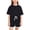 Black, variant on Girl Boy Summer Clothes Outfits Solid Color Short Sleeves Tops + Drawstring Shorts Sport Outfits Set 5-14T