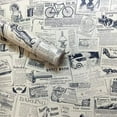 thumbnail image 1 of Papel tapiz de periódico autoadhesivo de vinilo vintage, papel tapiz autoadhesivo despegable y pegable para decoración de dormitorio y sala de estar - Periódico, 45 cm x 3 m | JUNJUN, 1 of 5