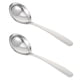 thumbnail image 1 of 2 PCS Exquisita casa de acero inoxidable cucharas simples cucharas de alimentos para comer, 1 of 6