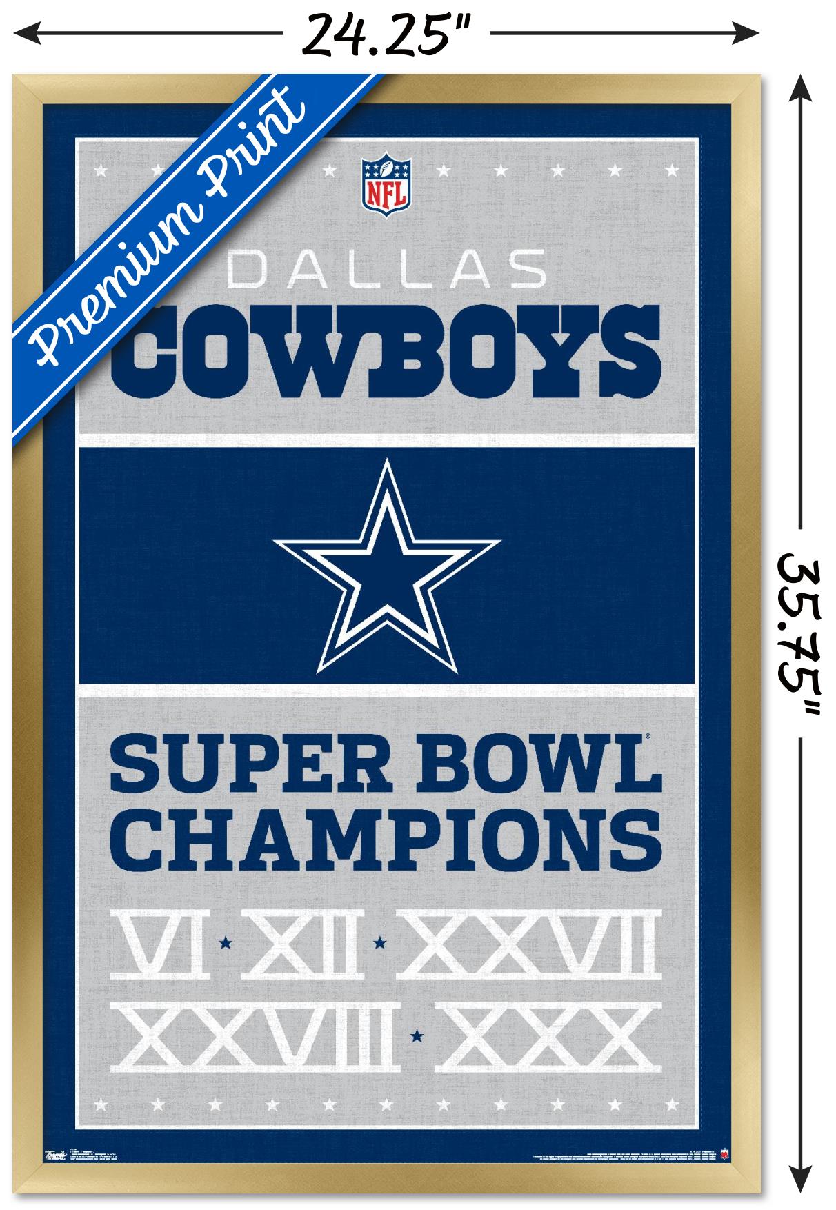 NFL Dallas Cowboys - Champions 13 Wall Poster, 22.375" x 34", Framed - image 3 of 6