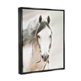 thumbnail image 4 of Stupell Industries White Horse Portrait Animals & Insects Photography Black Floater Framed Art Print Wall Art, 25 x 31, 4 of 10