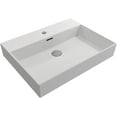 thumbnail image 2 of BOCCHI 1376-002-0126 Milano Wall-Mounted Bathroom Sink, Matte White, 2 of 7