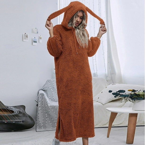 Walmart Sudadera Vestido Con Capucha Felpa Sudaderas Para Mujer En