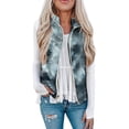 thumbnail image 1 of Fleece Fuzzy Zipper Vest, Printed Ethnic Tie Dye Sleeveless Fleece Vest Fashion For Shopping ANGGREK Otros, 1 of 6