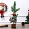 thumbnail image 2 of EUDIDV Decorative Faux Flowers Window Mini Christmas Tree Gifts Christmas Desktop Small Christmas Tree Ornament Artificial Flowers, 2 of 3