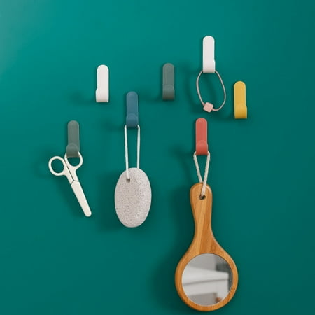

jiaroswwei 4Pcs Hook Non-marking Multi-purpose ABS Key Holder Hanging Hook for Bathroom