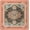 Orange Persian Rug31.5"x31.5", variant on Mahjong Mat 31.5" x 31.5" Floral White Pink Flowers Yellow Mahjong Tiles for 31.5x31.5