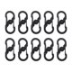 thumbnail image 1 of Naiovety 10 piezas para acampar, viajar, Mini hebilla en forma de S, anillo de mosquetón bloqueable portátil de acero inoxidable, actividades Escalada, 1 of 6