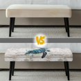 thumbnail image 5 of Jiueut Wood Turtle Pattern Dining Room Bench Covers, Breathable Bench Seat Protection with Elastic Band Washable Rectangle Chair Slipcover for Kitchen Home Hotel, 5 of 7