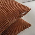 thumbnail image 5 of Fancy Homi Set of 1 Rust Boho Long Lumbar Body Decorative Throw Pillow Cover 14x36 inch for Bed Couch Bedroom Bench, Soft Patchwork Corduroy Textured Pillow Case, Rustic Farmhouse Room Decor, 5 of 7