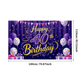 thumbnail image 3 of Purple Backdrop Banner with Star Moon Elements Happy 40th Birthday Party Supplies Photography Props Party Decorations Background for Celebrations Photo Booth Decor, 3 of 8
