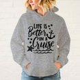 thumbnail image 5 of Nueva moda La vida es mejor en un crucero Sudadera con capucha estampada Unisex Otoño e Invierno Sudadera deportiva suelta Sudadera con capucha Casual Top, 5 of 5