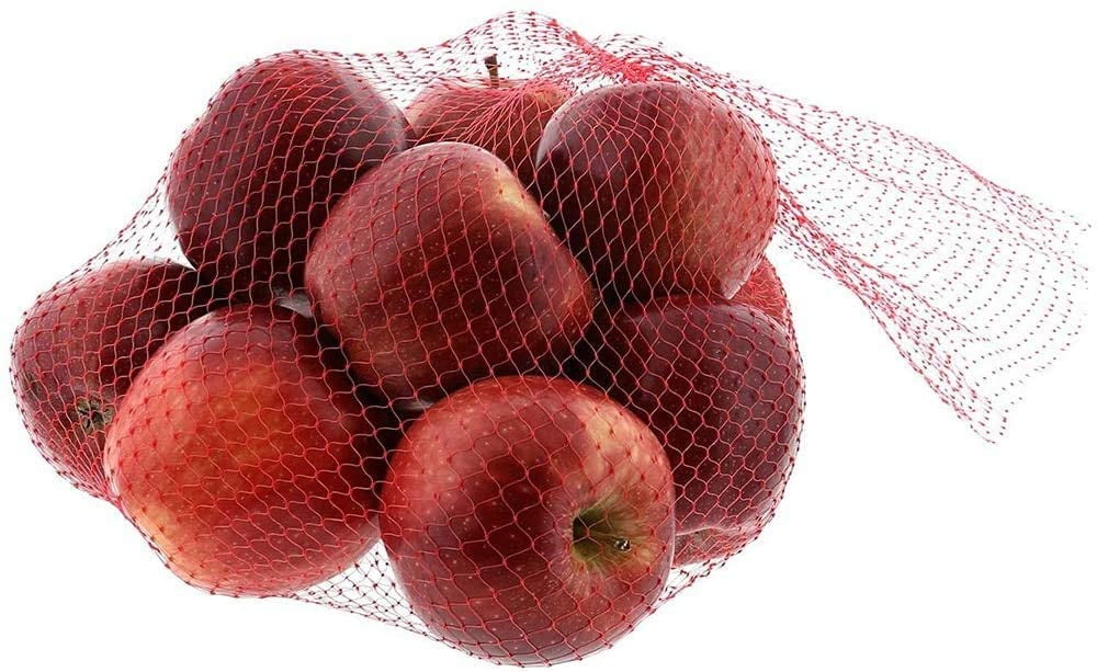 15" Red Reusable 500 Poly Mesh Net Bags Produce Grocery Fruit Vegetable Storage 