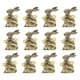 thumbnail image 1 of Anillos de servilleta con forma de conejo de Pascua, elegantes y modernos porta servilletas para mesa de comedor. Oro, 1 of 8