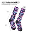 thumbnail image 2 of Lsque mushroom colorful Skull star Pattern Sport Compression Socks for Men & Women 15-20 mmHg Knee High Nurse Pregnant Running Medical and Travel Athletic, 2 of 6