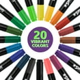 thumbnail image 2 of Crazy Colors Dual Tip Fabric & T-Shirt Marker 20 Color Set - Bullet & Chisel Tips - Child Safe - Create Art on Clothing, 2 of 7