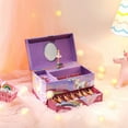 thumbnail image 3 of Ballerina Boîte à Bijoux Musicale pour Enfants, Compartiment de Rangement, 7.5L x 4.3W x 4.3H, 3 of 6