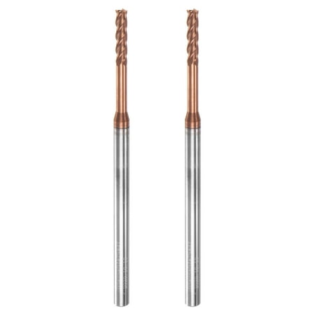

Uxcell 3mm x 25mm x 4mm x 75mm Solid Carbide 4 Flute Square End Mill Cutter AlTiSin Coated 2 Pack
