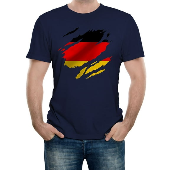 Reality Glitch Torn Germany Flag T-Shirt – Patriotic German Pride Tee for Men