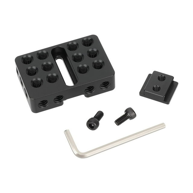Mini Placa de Extensión con Soporte para Zapata, Placa de Queso para Luces de Monitor, Manijas y Brazo de Extensión para Cámara o Zapata Fría.