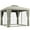 Crème Blanche, variante sur Outsunny Pavillon de Terrasse Extérieur 10 Pieds x 10 Pieds avec Parois Latérales, Blanc Crème