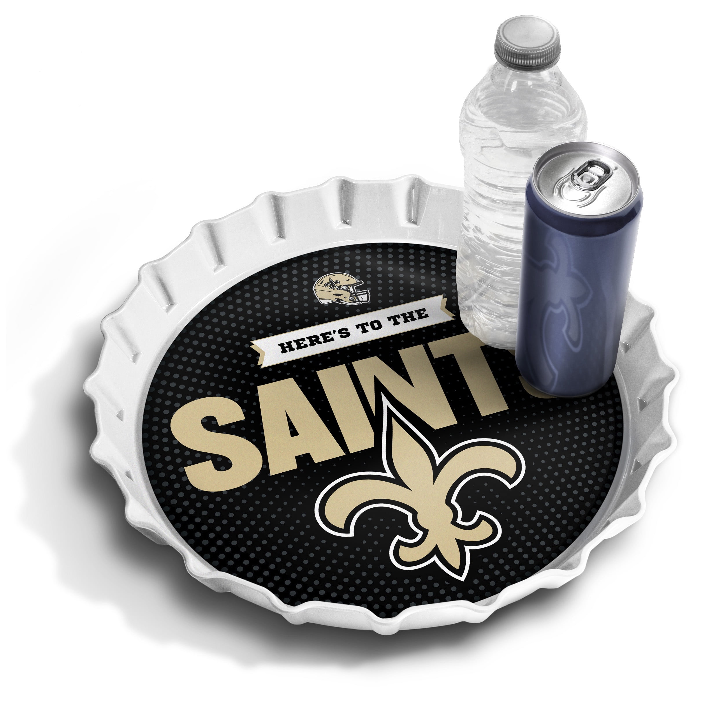 YouTheFan NFL New Orleans Saints Bottle Cap Serving Tray