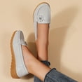 thumbnail image 5 of Mepaouo Womens Slip on Loafers Arch Support Low Wedge Walking Shoes Casual Nurse Work Dressy Flats, 5 of 9