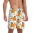 thumbnail image 2 of Pofeuu Squirrel With Colorful Tail Print Men's Soft Woven Elastic Waistband Sleep Pajama Short-Medium, 2 of 6