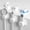 white 6pcs, variant on Rotating cable organizer, desktop data cable storage and sorting hub, mobile phone charging cable clip, spring fixed cable organizer