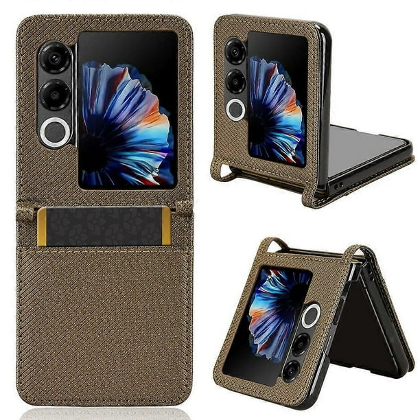 For ZTE nubia Flip2 5G Leather Wallet Case with Strap Diamond Texture Phone Cover - Black