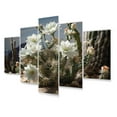 thumbnail image 2 of Designart "Pearl Fern Cactus Arid Blossoms" Floral Metal Wall Décor Set, 2 of 5