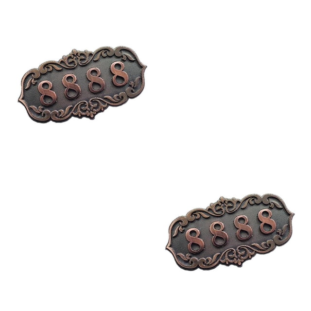 Monstrate Placa de número de casa, letrero de dirección de casa ligero resistente al desgaste, letrero de pared de jardín grueso, placa de 2piezas