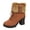 Brown, variant on Brown Women'S Ankle Boots With Lace-Up Detail And Chunky Heel Comfortable Fall Winter