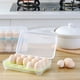 thumbnail image 4 of Matsuzay Caja de almacenamiento de huevos de plástico de 15 rejillas, soporte para huevos, contenedor portátil de almacenamiento de alimentos, nevera de Organizadores de utensilios de cocina Verde Matsuzay HA005026-01, 4 of 6