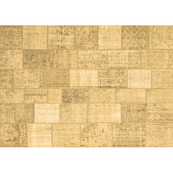Ahgly Company Indoor Rectangle Abstract Brown Contemporary Area Rugs, 5' x 8'