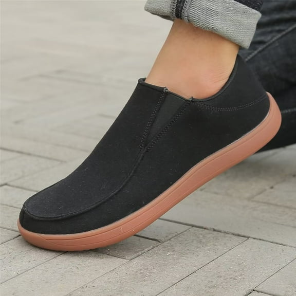 BUBUDENG Wide Shoes for Men Slip On Loafers Boat Walking Shoes Slip-ons Comfortable Shoes