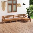 thumbnail image 1 of vidaXL 5 Piece Garden Lounge Set Solid Pinewood Honey Brown, 1 of 1