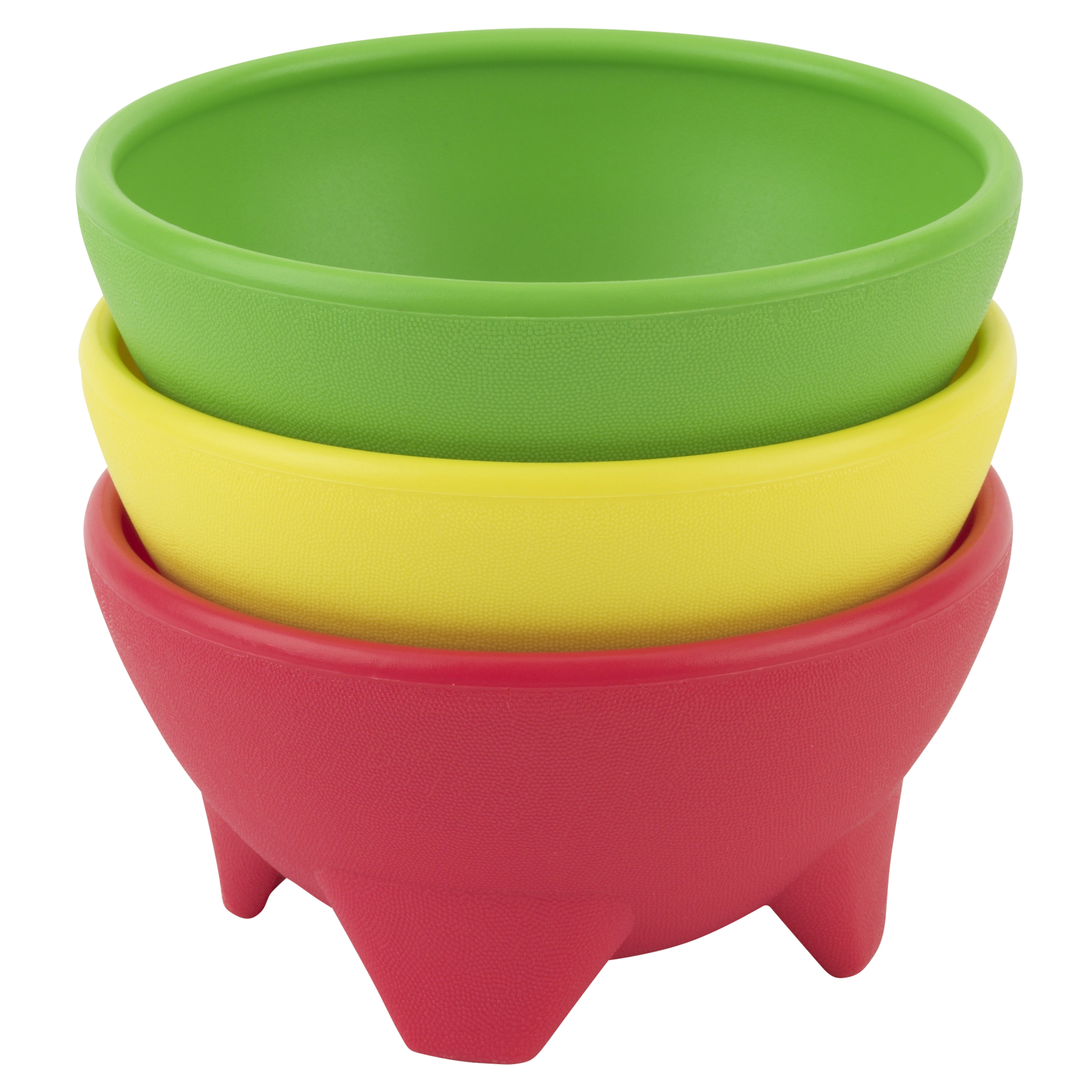 (2 pack) GoodCook 4.7" Large Plastic Salsa Bowl Condiment Serving Dish, Red