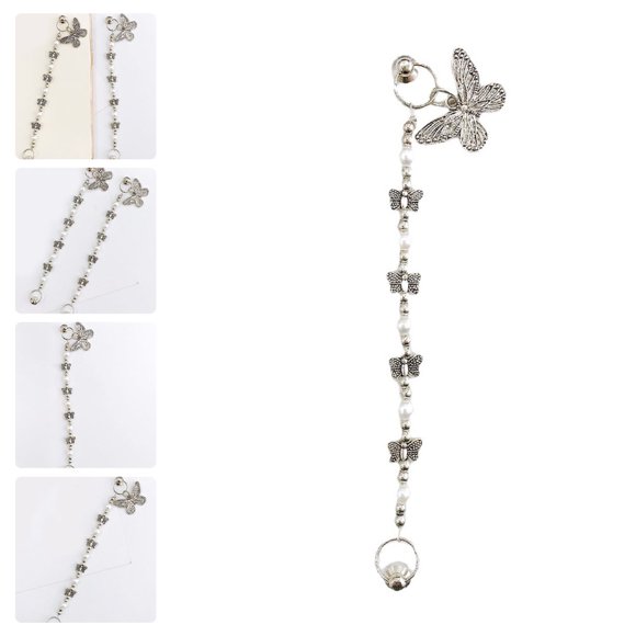 Moluckfu Accesorio De Cadena Metálica Para Teléfono Con Correa De Dedo Y Plata
