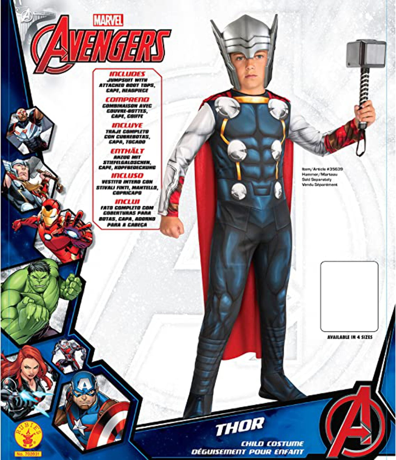 Thor Childrens Costume Marvel Avengers