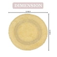 thumbnail image 4 of Home Weavers Radiant Collection Bathroom Rug 100% Cotton Tufted Round Shape Bathroom Rug, Soft & Absorbent Bath Rugs, Non-Slip Bath Rug, Machine Wash Dry Bath Mats - 22" Round, Yellow, 4 of 9