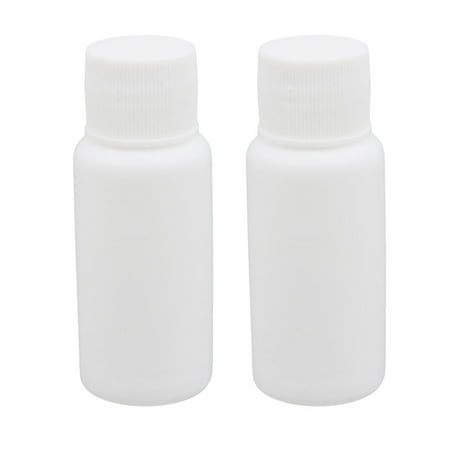 - 2Pcs 20ml Plastic White Round Solid Powder Bottle Storage Container Jar