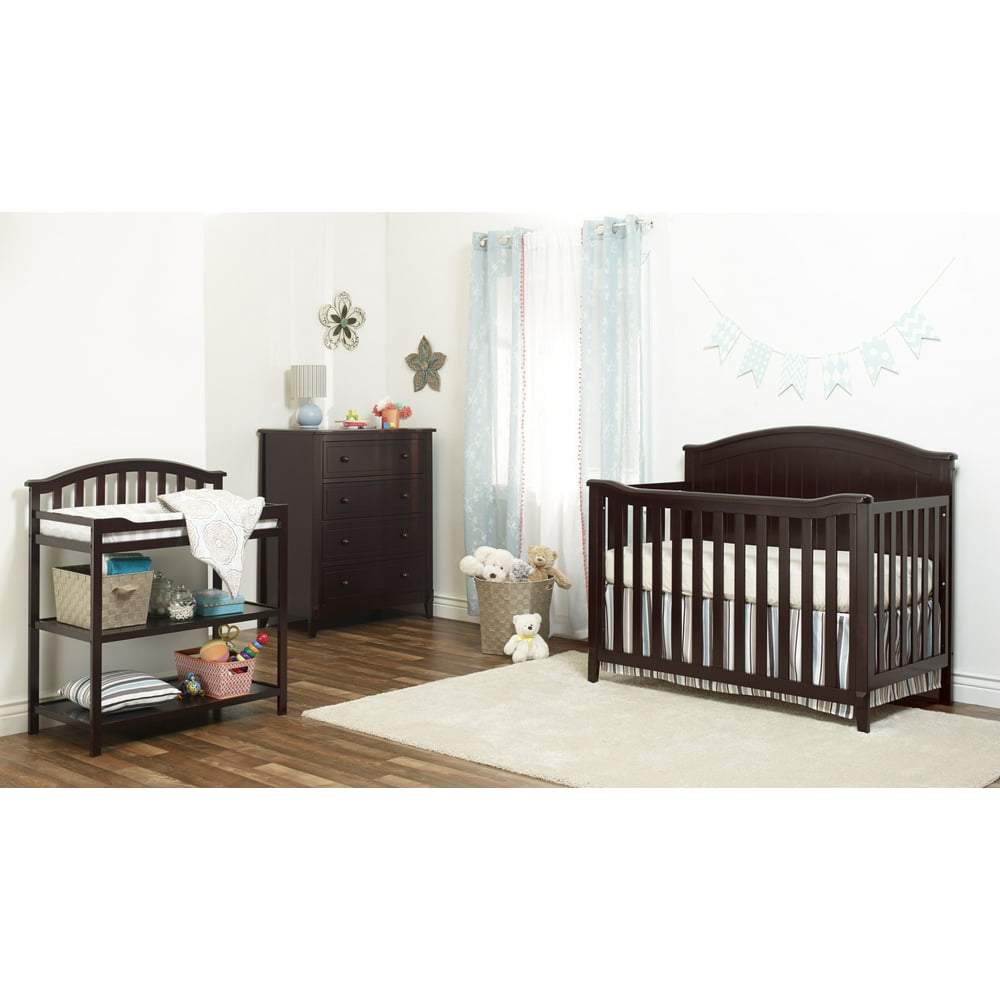 Sorelle Fairview 4 in 1 Convertible Crib, Espresso