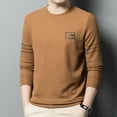 thumbnail image 2 of Men's Waffle Round Neck Casual Printing Long Sleeve Sweatshirt, 2 of 5