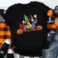 thumbnail image 3 of Camiseta de algodón con estampado de dibujos animados de Disney para niños y niñas, camiseta de verano con estampado de dibujos animados de Kawaii Harajuku, 3 of 5