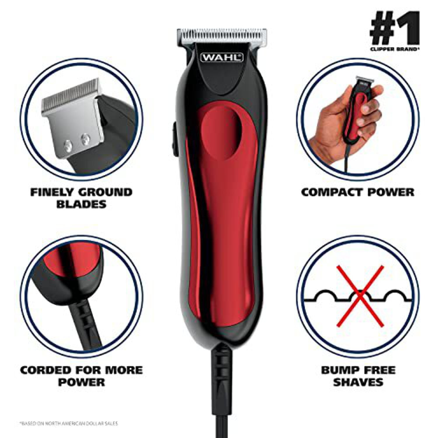 Wahl Clipper T Pro Corded Trimmer Trim Detail Fade Outline and