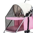 thumbnail image 4 of Poussette pour Chien, Poussette pour Animal de Compagnie Pliable à 4 Roues, Poussette de Jogging Portable pour Chat et Chiot avec Multi-Facettes pour Chiots, Chats, Rats, Lapins, Sorties, 4 of 5