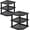 Black, variant on 3 Tier Bamboo Corner Shelf(2 Pack),Dish Drying Rack,Plate Organizer,Kitchen Spice Rack for Countertop and Cabinet(Black)