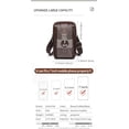 thumbnail image 6 of Mens Leather Casual Hanging Buckle Mobile Phone Waist Bag, 6 of 11