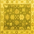 thumbnail image 1 of Ahgly Company Indoor Square Oriental Yellow Traditional Area Rugs, 3' Square, 1 of 4